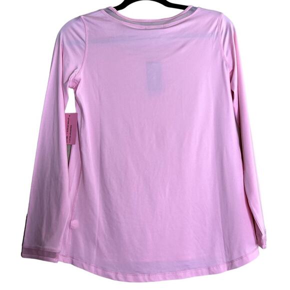 Golftini Golf Top Polo Shirt Women Medium Pink Long Sleeve UPF 30 Sun Protection - Picture 3 of 13